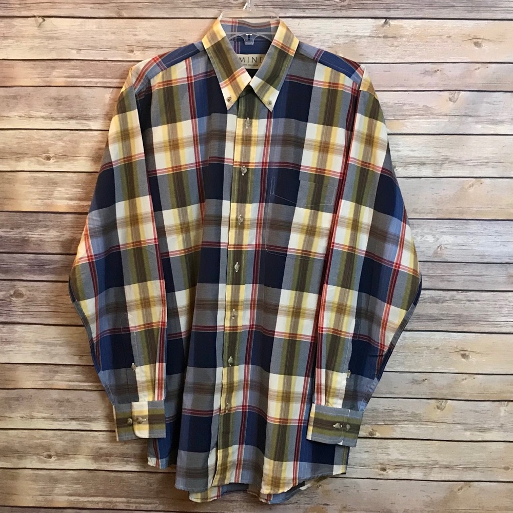 MINE Men’s Plaid Shirt Size M